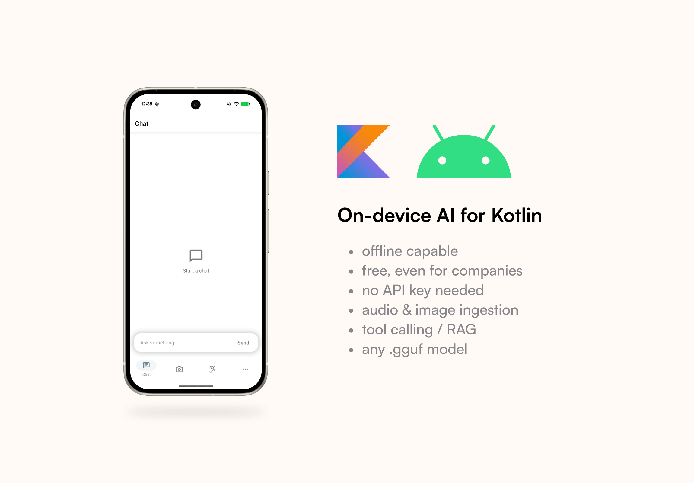 NobodyWho running an on-device LLM in a Kotlin Android app